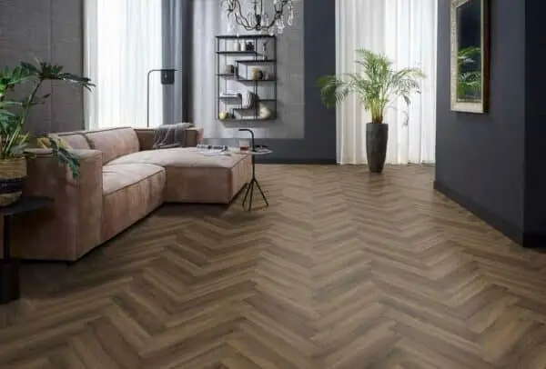 FLOORLIFE - YUP HERRINGBONE - WARM BROWN incl.onderv - Afbeelding 7