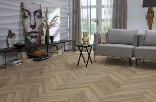FLOORLIFE - YUP HERRINGBONE - LIGHT BROWN incl. ondervl - Afbeelding 8