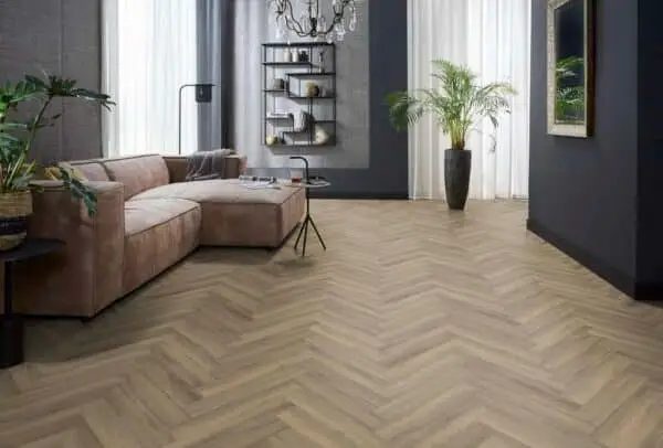 FLOORLIFE - YUP HERRINGBONE - LIGHT BROWN incl. ondervl - Afbeelding 7