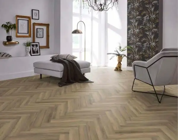 FLOORLIFE - YUP HERRINGBONE - LIGHT BROWN incl. ondervl - Afbeelding 6