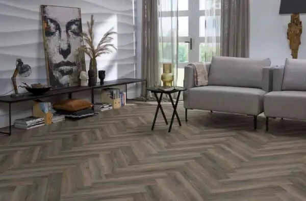 FLOORLIFE - YUP HERRINGBONE - DARK GREY incl ondervloer - Afbeelding 8