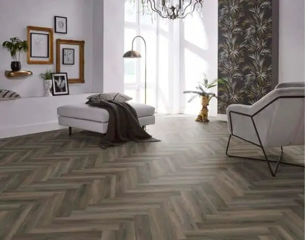 FLOORLIFE - YUP HERRINGBONE - DARK GREY incl ondervloer - Afbeelding 6