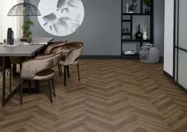 FLOORLIFE - YUP HERRINGBONE - WARM BROWN - Afbeelding 3